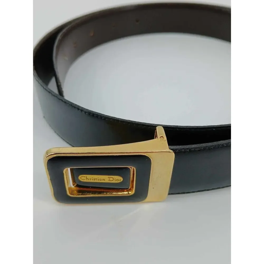 Vintage Christian Dior leather belt (40)